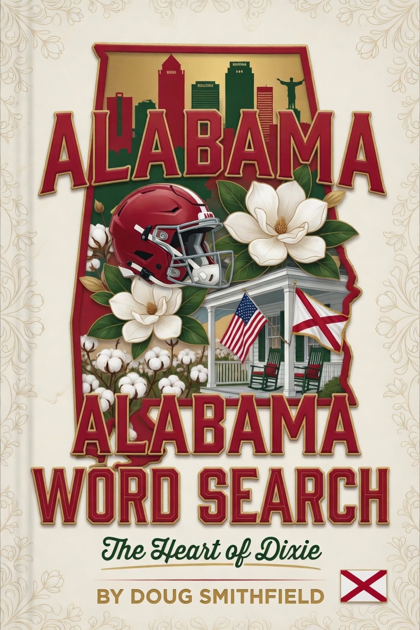 Alabama Word Search cover — Large Print Edition by Worthy Puzzle